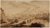 Q+ 072
<br/>
Berglandschap stenen brug over een rivier
<br/>
<em>Hackaert, Jan (1628-1685/1705)</em>